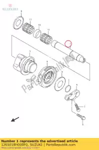 Suzuki 1265018H000F0 eje comp, cran - Lado inferior