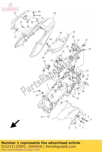 Yamaha 5LV2151100P1 fender, front - Bottom side