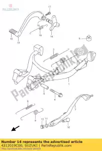 Suzuki 4312019C00 chefe, barra de freio - Lado inferior