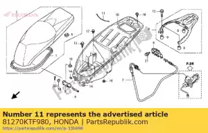 Honda 81270KTF980 banda, manual do proprietário - Lado inferior