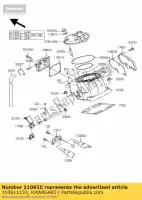 110611133, Kawasaki, guarnizione, testa kx125-m1 kawasaki kx 125 250 2003 2004 2005 2006 2007 2008, Nuovo