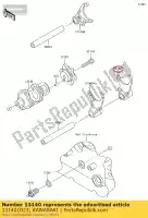 131401023, Kawasaki, fork,shift,low kawasaki klr  b c a kl650 kl600 klr600 klr500 klr650 tengai klr650c 600 650 500 , New