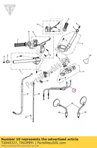 triumph T2040327 podwójny kabel przepustnicy - Dół