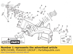 Aprilia AP8134389, Wspornik cewki prawa r?ka, OEM: Aprilia AP8134389