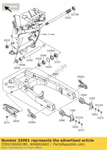 kawasaki 33001060418R arm-comp-swing, f.s.black zr800 - Lado inferior