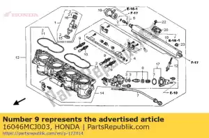 Honda 16046MCJ003 juego de válvulas, arrancador - Lado inferior