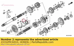 Aquí puede pedir placa b, ajuste del rodamiento de Honda , con el número de pieza 23162MCA010: