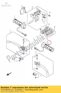 Suzuki 5721005H10 heater assy,gri - Bottom side