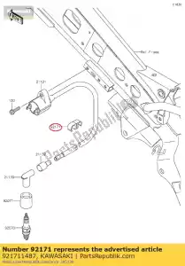 kawasaki 921711487 abrazadera klx110-a1 - Lado inferior