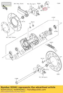 kawasaki 920410010 split, 3x35 klx150fff - Onderkant