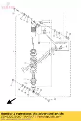 demper sub assy van Yamaha, met onderdeel nummer 1SM222011000, bestel je hier online: