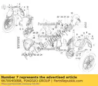 66700400BR, Piaggio Group, parafango anteriore sinistro     , Nuovo