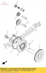 Aqui você pode pedir o engrenagem, polia 1 em Yamaha , com o número da peça 3HE155120000: