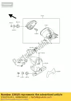 230251241, Kawasaki, lamp-tail bj250-a2 kawasaki estrella 250 1994, New