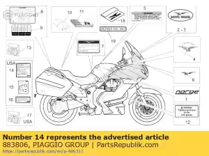 Piaggio Group 883806 emission control sticker - Bottom side