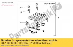 honda 08L13KFG800 kofferbak drager - Onderkant