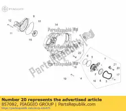 Aqui você pode pedir o parafuso c / flange m6x12 em Piaggio Group , com o número da peça 857082: