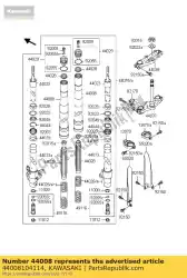 Qui puoi ordinare forcella-tubo esterno, a. N. G kx80-w1 da Kawasaki , con numero parte 44008104114: