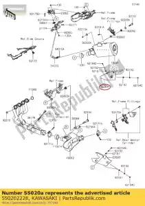 kawasaki 550202228 01 os?ona, przednia pokrywa - Dół