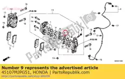 zuiger a van Honda, met onderdeel nummer 45107MJPG51, bestel je hier online: