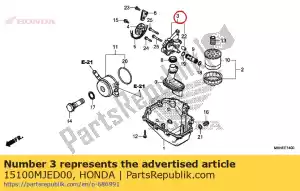 honda 15100MJED00 bomba de óleo - Lado inferior