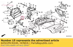 Tutaj możesz zamówić maska, r. Wewn? Trzny od Honda , z numerem części 64502MCAS40: