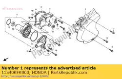 Aqui você pode pedir o comp, tampa traseira em Honda , com o número da peça 11340KFK000: