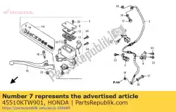 Here you can order the cylinder sub assy., fr. Brake master from Honda, with part number 45510KTW901: