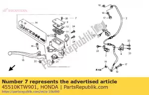 honda 45510KTW901 cylinder sub assy., fr. brake master - Bottom side