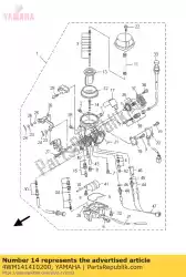 Here you can order the nozzle, main from Yamaha, with part number 4WM141410200: