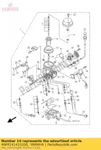 yamaha 4WM141410200 nozzle, main - Bottom side