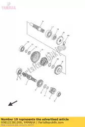 Ici, vous pouvez commander le pignon, entraînement (13t) auprès de Yamaha , avec le numéro de pièce 938121381200: