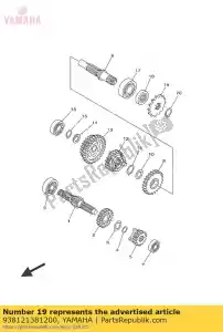 yamaha 938121381200 pignon, entraînement (13t) - La partie au fond