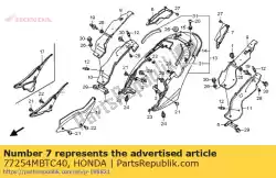 Here you can order the no description available at the moment from Honda, with part number 77254MBTC40: