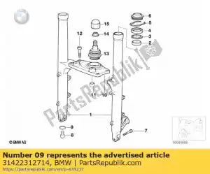 bmw 31422312714 o-ring - Onderkant