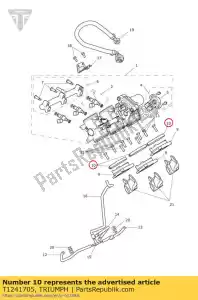 triumph T1241705 clip transition piece - Bottom side