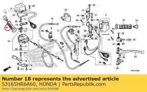 honda 53165HR6A60 alça - Lado inferior