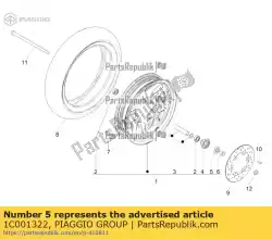 Aqui você pode pedir o anel de vedação em Piaggio Group , com o número da peça 1C001322: