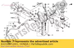 Qui puoi ordinare tubo comp. A, rr. Freno da Honda , con numero parte 43310MFLD01: