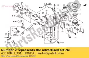 Honda 43310MFLD01 tubo comp. a, rr. freno - Il fondo