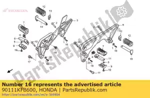 Honda 90111KFB600 parafuso, flange 6mm - Lado inferior