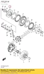 Here you can order the hub,sleeve from Suzuki, with part number 2141009403: