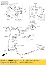 slangrem, rr remklauw sc300bef van Kawasaki, met onderdeel nummer 43095Y011, bestel je hier online: