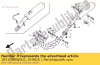 18310MBW003, Honda, T?umik komp. honda cbr 600 1999 2000, Nowy