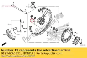 honda 91254KA3831 joint anti-poussière, 22x50x5 (nok) - La partie au fond