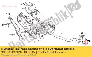 honda 90304MJ0920 nut, cap, 7mm - Bottom side