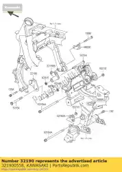 Here you can order the bracket-engine,fr,lh er650ecf from Kawasaki, with part number 321900558: