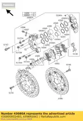 Here you can order the caliper-sub-assy,fr,r zr1000-a from Kawasaki, with part number 430800002483: