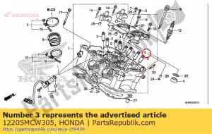 honda 12205MCW305 guia b, válvula (os) - Lado inferior