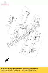 Ici, vous pouvez commander le fourche avant (l auprès de Yamaha , avec le numéro de pièce 1B9F31020000: